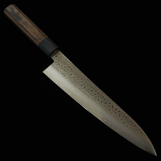 Miura Gyuto, VG10 Hammered Damascus with Laminated Plywood Handle (210mm)