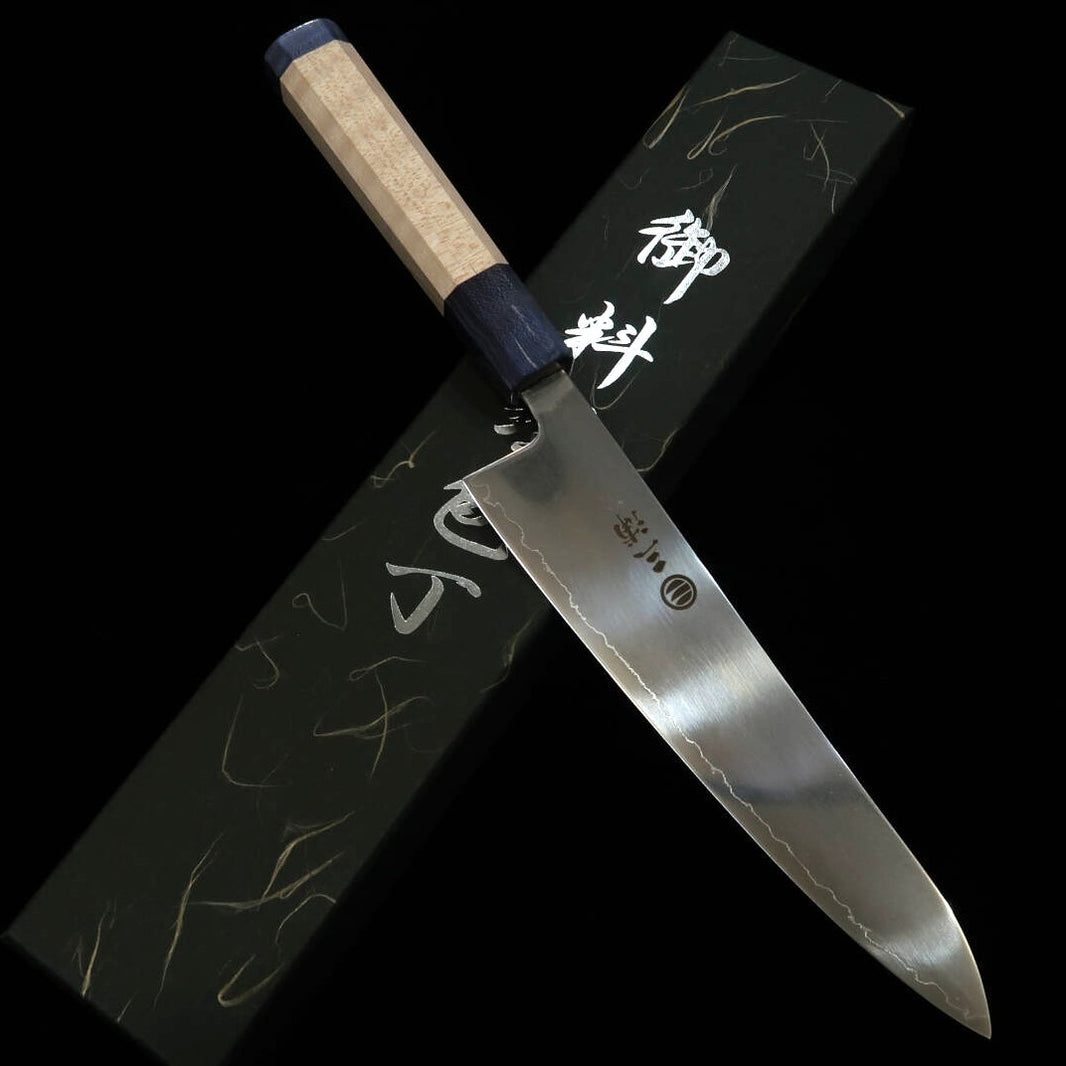 Miura MIURA Hikari Gyuto SLD Poli Manche érable double roue -bleu- (195 mm)