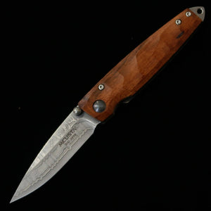 MCUSTA Mcusta Shinra Emotion, finition martelée, VG10 damas, manche en ironwood, MC-0077D1 (71 mm)