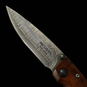 MCUSTA Mcusta Shinra Emotion, finition martelée, VG10 damas, manche en ironwood, MC-0077D1 (71 mm)