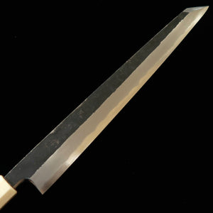 MIURA Itadaki Miura Itadaki – Giichi Tanaka Kiritsuke yanagiba Shirogami n°2, kuro-uchi, manche en turquoise blanc (270 mm)