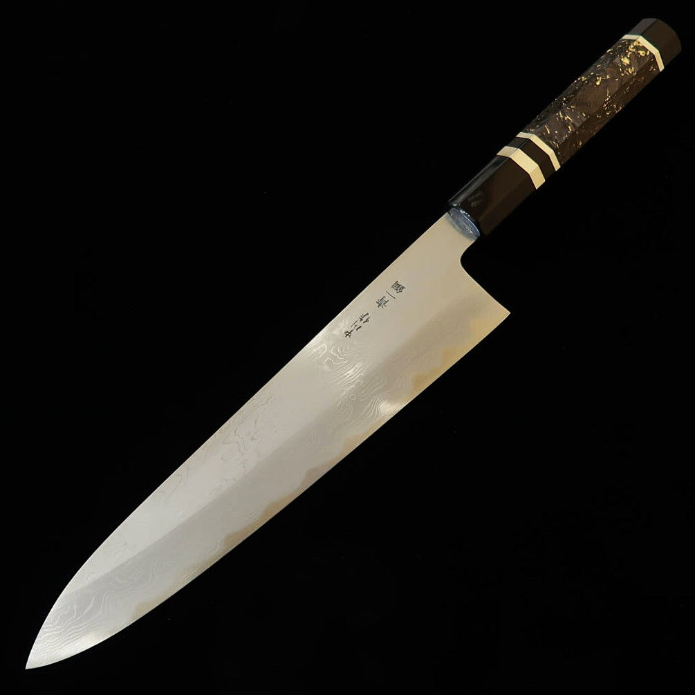 MIURAObidama – Gyuto Aogami n°1, damas, manche en fibre de carbone (210/240 mm)