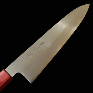 Miura MIURA Obidama Gyuto Aogami n°1 Damas, manche stabilisé rouge (210 mm)