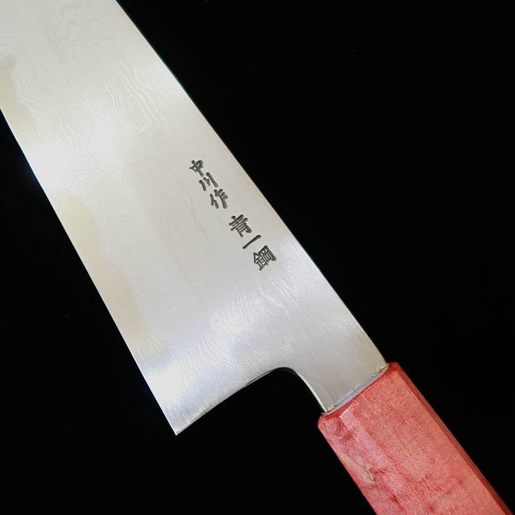 Miura MIURA Obidama Gyuto Aogami n°1 Damas, manche stabilisé rouge (210 mm)