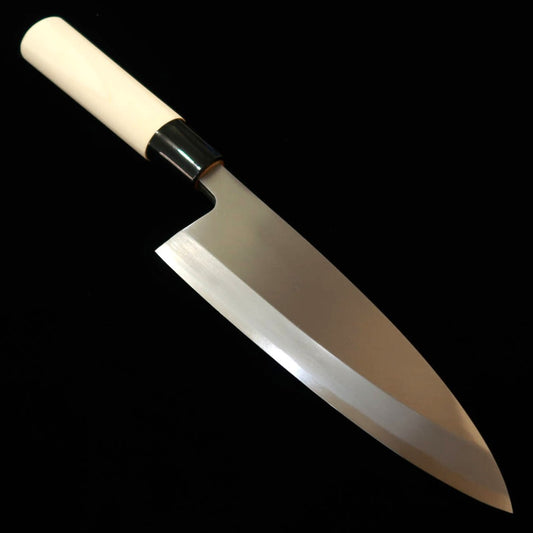 三浦 MIURA 出刃 SK材 霞 朴プラ柄（165mm）