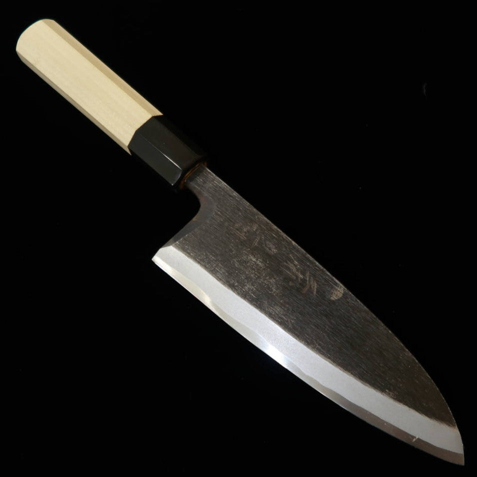 三浦MIURA 出刃 白紙二号 黒打ち 朴八角柄（135/180mm）