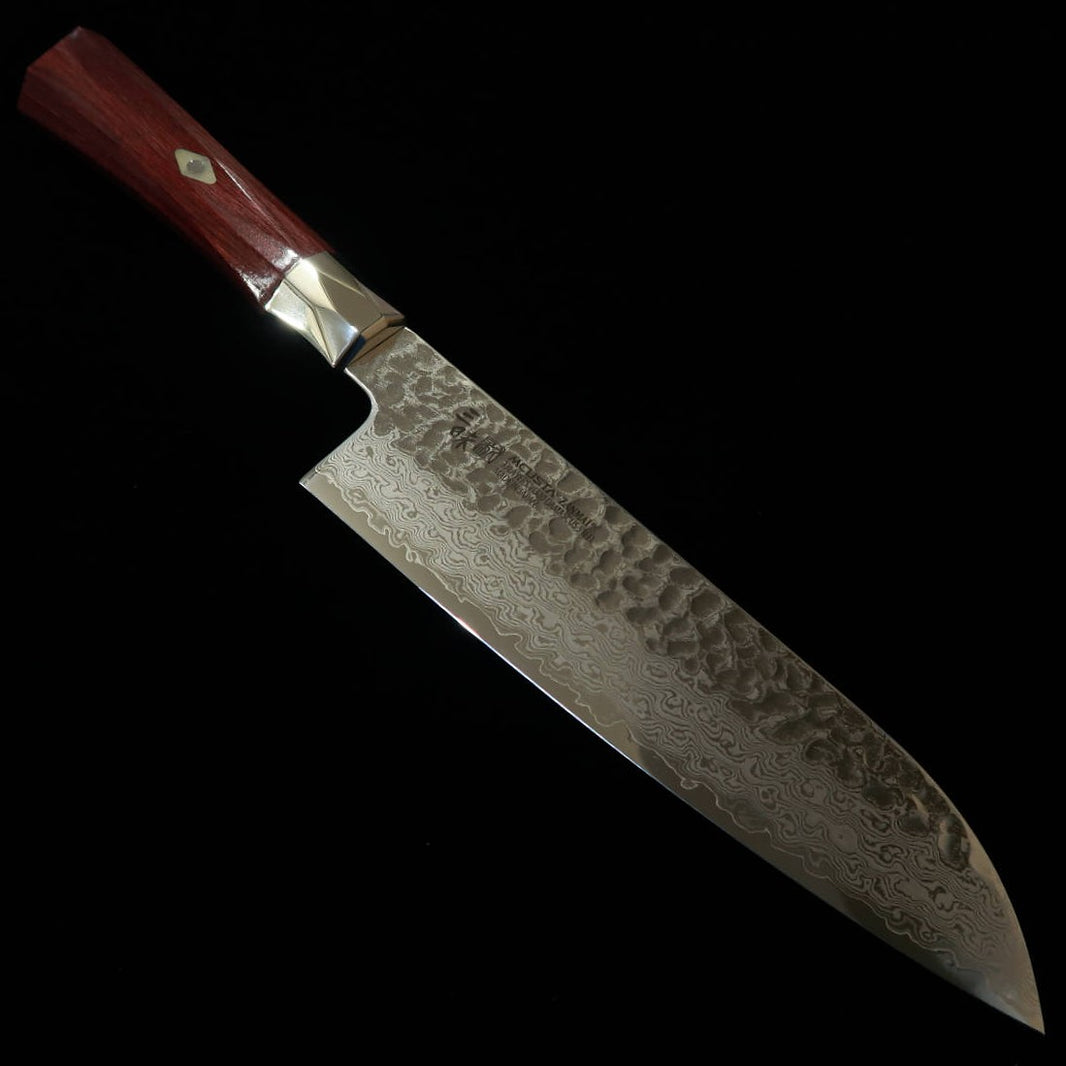 【nouvelle référence】 MCUSTA ZANMAI ZANMAI Suprême 3 motif martelé Santoku rouge (180 mm)