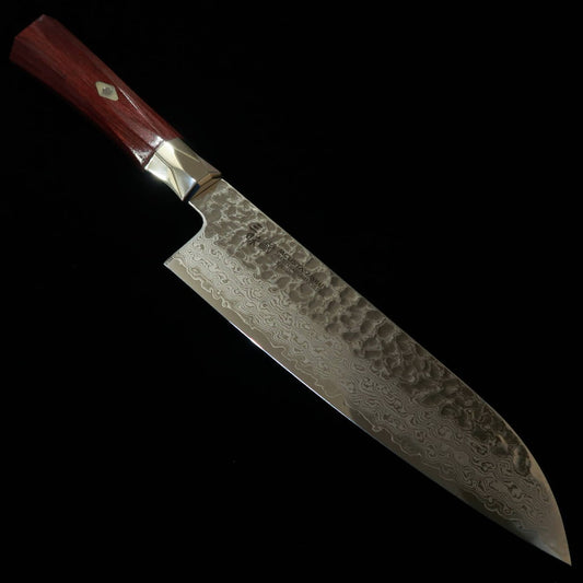 【New Standard】Zanmai MCUSTA Supreme 3 Hammered Finish Santoku Knife (180mm)