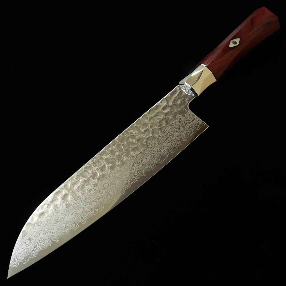 【New Standard】Zanmai MCUSTA Supreme 3 Hammered Finish Santoku Knife (180mm)