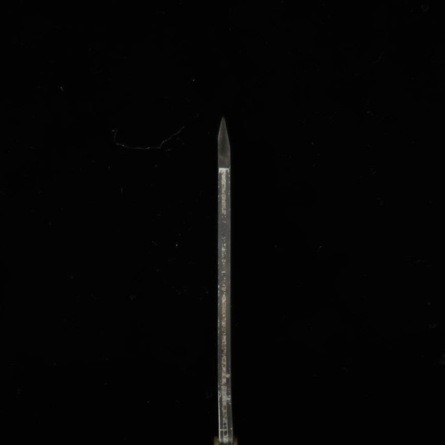 Cuchillo plegable HIGONOKAMI obra de Mitsuo, Aogami, mango de latón (72 mm)