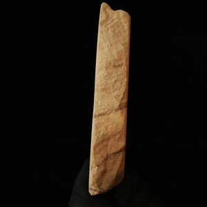 Miotsukushihime pedra de amolar natural Iyo Meito M28, veios vermelhos, 87×186×29 mm