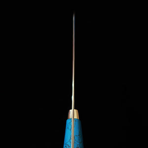 二唐刃物鍛錬所NIGARA  牛刀 SG2 黒打 鎚目 ターコイズハンドル（210/240mm）