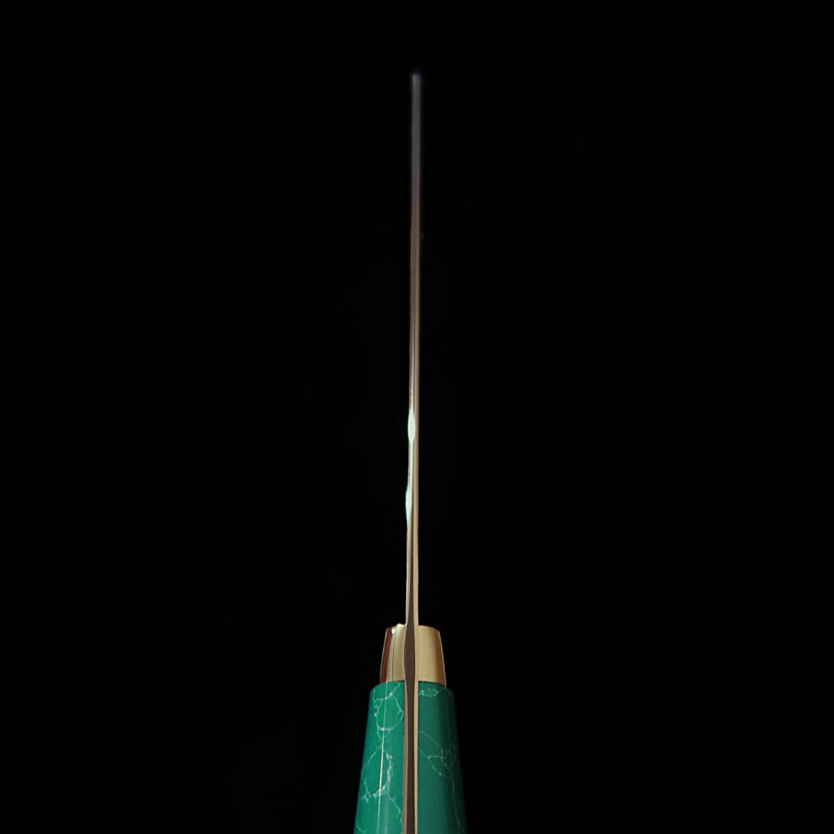 二唐刃物鍛錬所NIGARA  切付牛刀 SG2 黒打 鎚目 ターコイズハンドル（210mm）