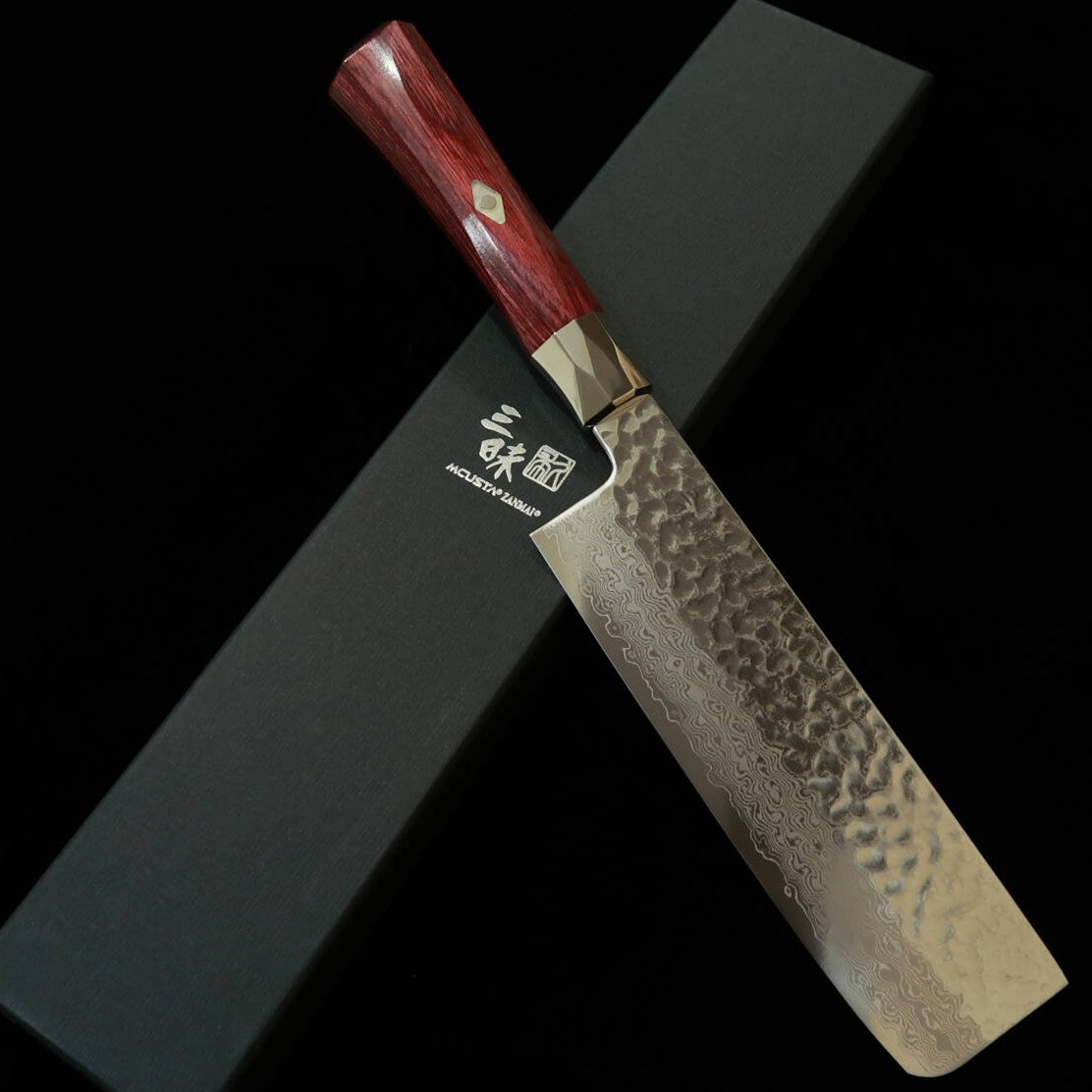 【Nuevo estándar】MCUSTA ZANMAI Supreme 3 Tsuchime Nakiri rojo (165 mm)