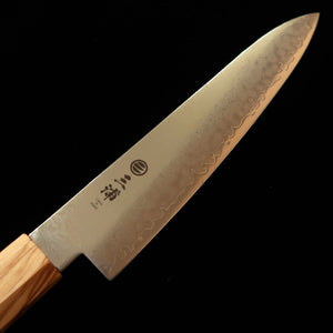 MIURA Miura petti VG10 Damasco completo, mango integral de olivo (150 mm)