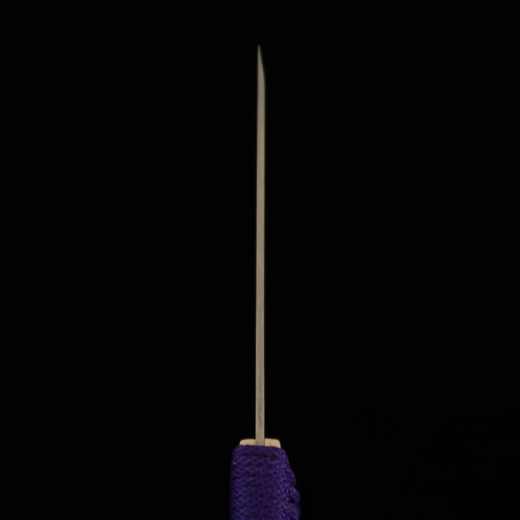 Miura - Faca para soba/corte de massa em aço inoxidável, cabo enrolado com fio roxo antiderrapante (330mm)