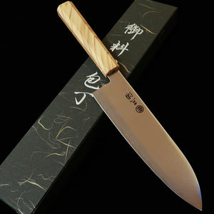 Miura VG10 Damascus Santoku with Integral Olive Wood Handle (180mm)
