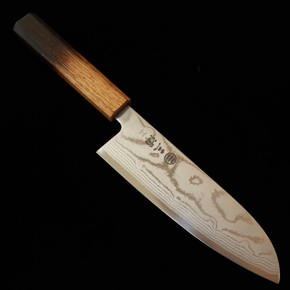 三浦 MIURA 三徳 VG10 ダマスカス 焼漆八角柄 （165mm）