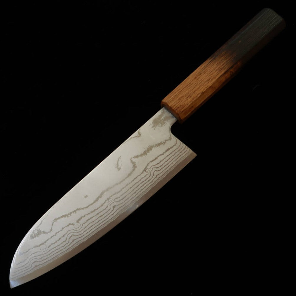 三浦 MIURA 三徳 VG10 ダマスカス 焼漆八角柄 （165mm）