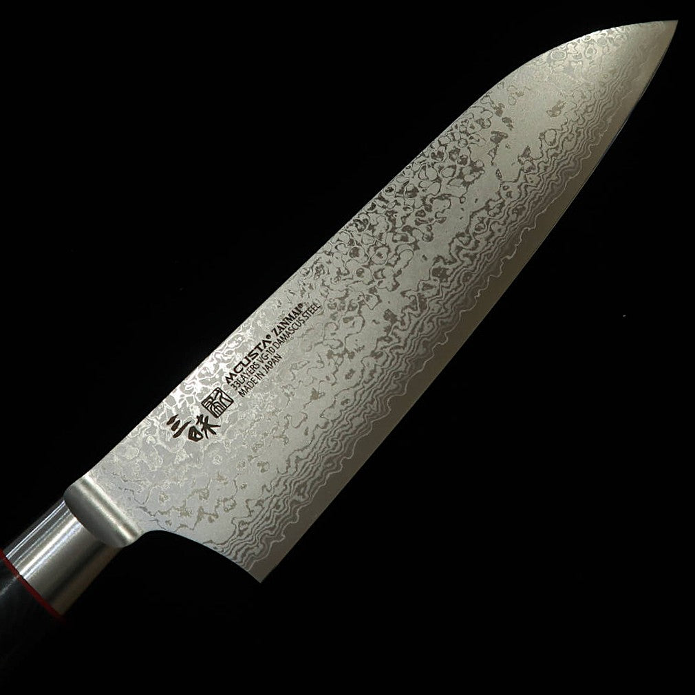 [New Standard] ZANMAI MCUSTA Classic Pro 3 Damascus Zebra Santoku Knife (180mm)