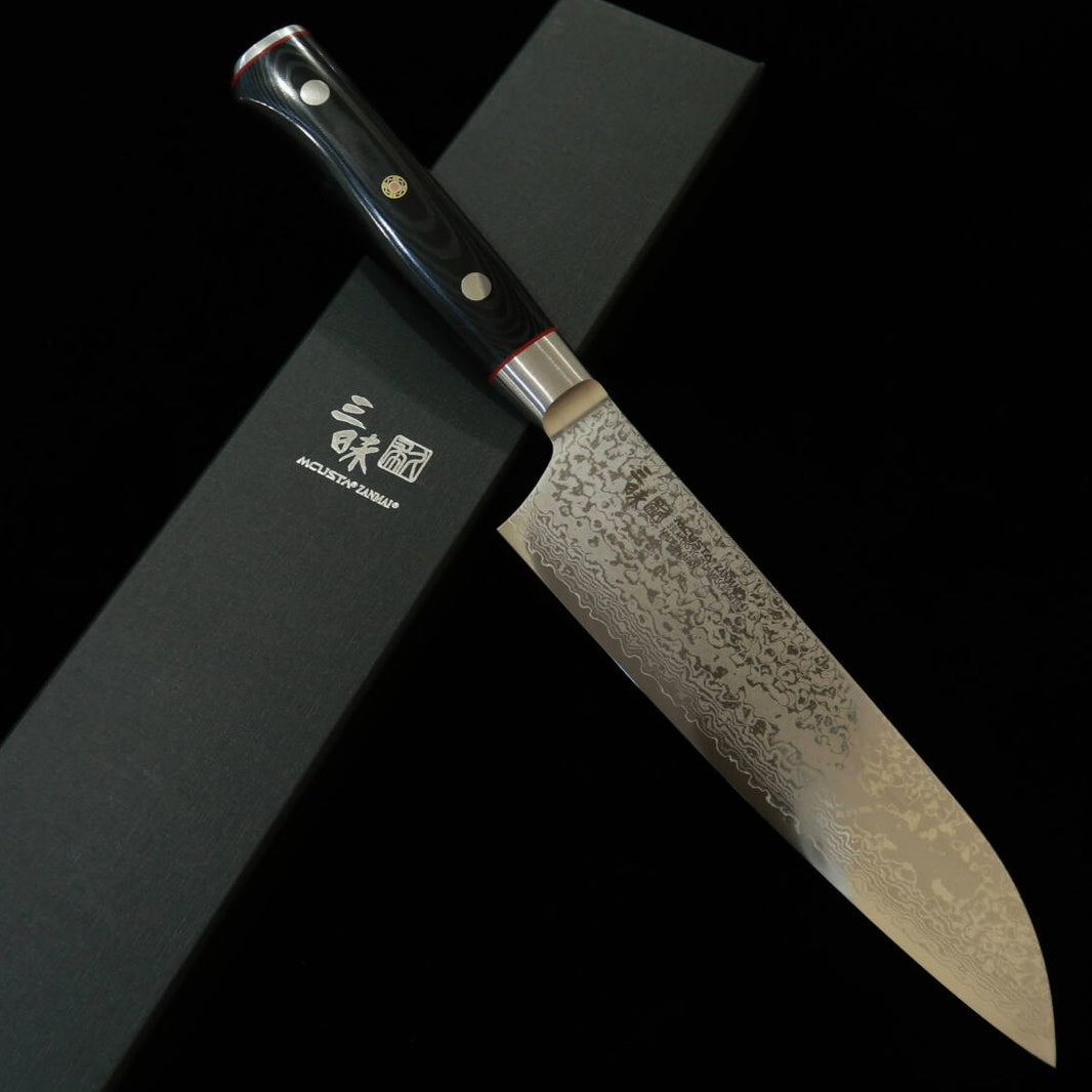 【Nouvelle référence】MCUSTA ZANMAI Classic Pro 3 Damascus Zebra Santoku (180 mm)