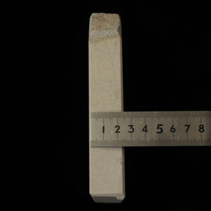 Miotsukushihime pedra de amolar natural Iyo Meito M41, “Kokuzo Shiro”, 99×167×26 mm
