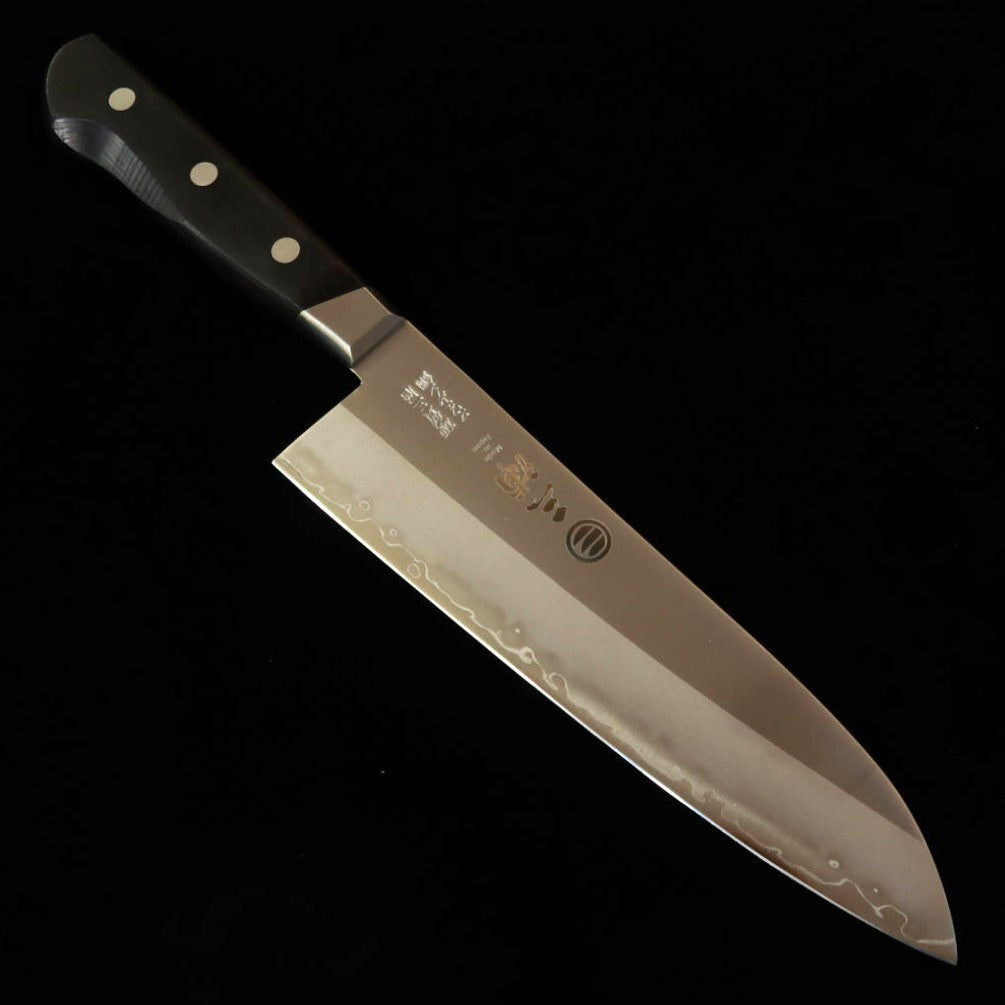 三浦MIURA 三徳 スウェーデン鋼 黒合板柄（180mm）