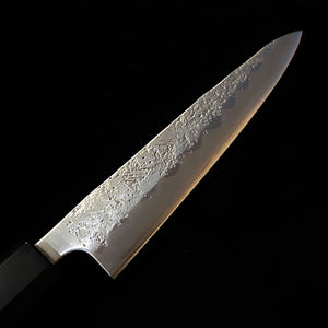 三浦 MIURA ペティ 銀紙三号 梨地 ダマスカス ウォルナット八角柄 (150mm)