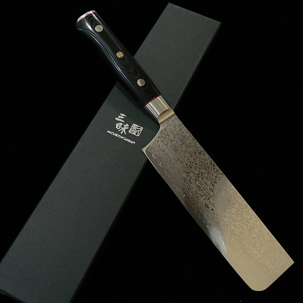Nakiri 【Nuevo estándar】MCUSTA ZANMAI Classic Pro 3 Damasco Cebra (165mm)