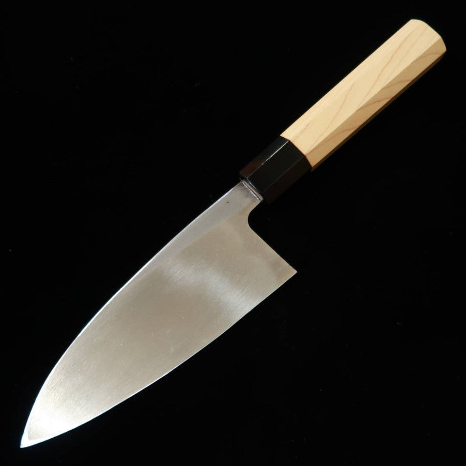 三浦MIURA 小出刃 白紙二号 黒打ち メープル水牛柄（150mm）