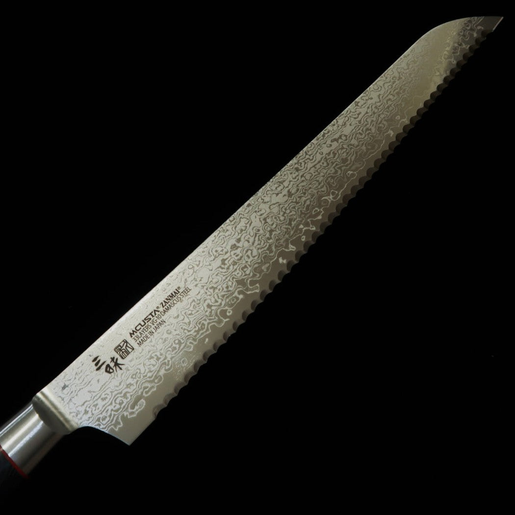 [New Standard] ZANMAI MCUSTA Classic Pro 3 Damascus Zebra Bread Knife (160/230mm)