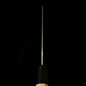 SAKAI KIKUMORI Kikuzuki series, Nakiri, Shirogami No. 2 with Nashiji finish and Magnolia Wood Handle (180mm)