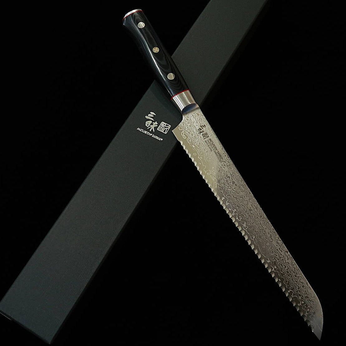 [New Standard] ZANMAI MCUSTA Classic Pro 3 Damascus Zebra Bread Knife (160/230mm)