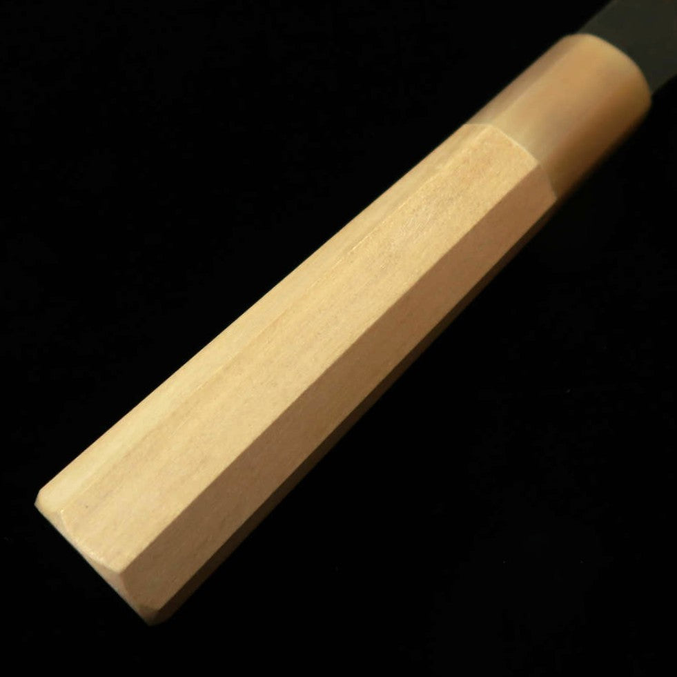 Faca MIURA Itadaki Tanaka Yoshikazu Santoku de Aço Branco Nº2 com Acabamento Kurouchi e Cabo Octogonal de  Magnólia (180mm)