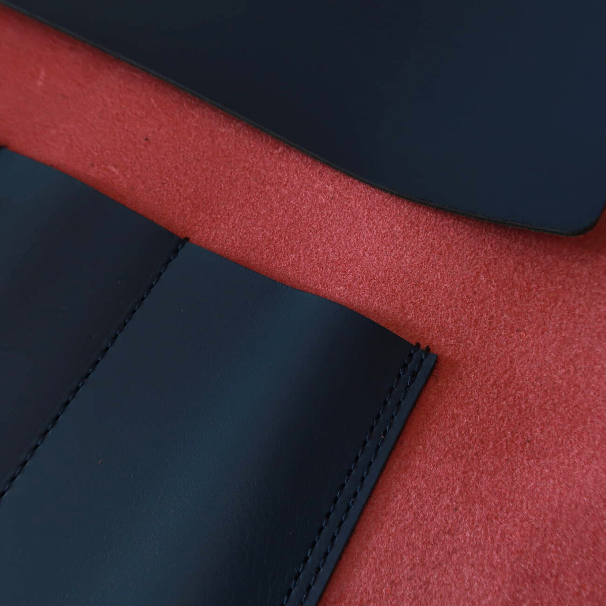 YOKU leatherworks Leather Knife Roll Long Lasting Leather Red×Blue 4P
