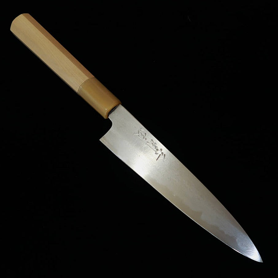 MIURA Itadaki Miura, Tanaka Giichi, petty acier Aogami n°1 damas, manche octogonal en magnolia (150 mm)