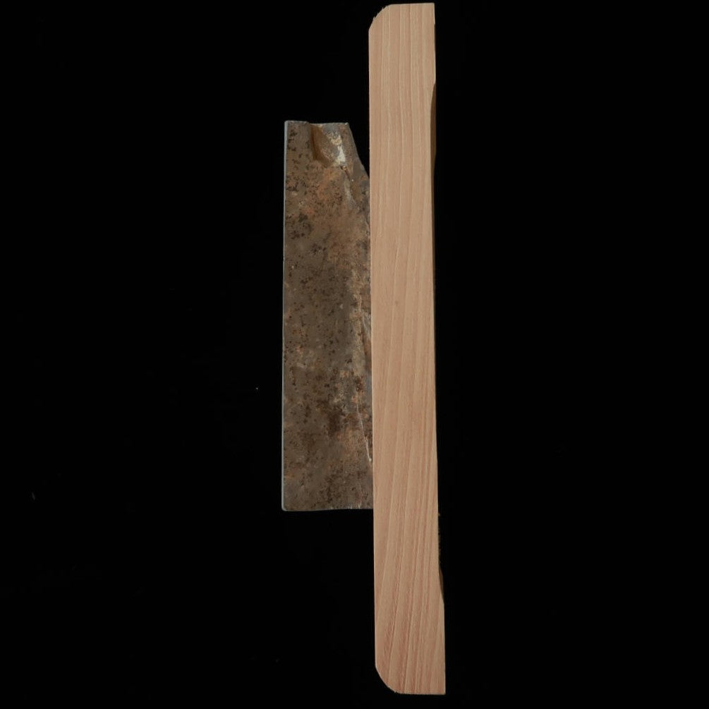 Pedra de amolar natural Nakayama Asagi tipo couro com base (78×132×33mm)