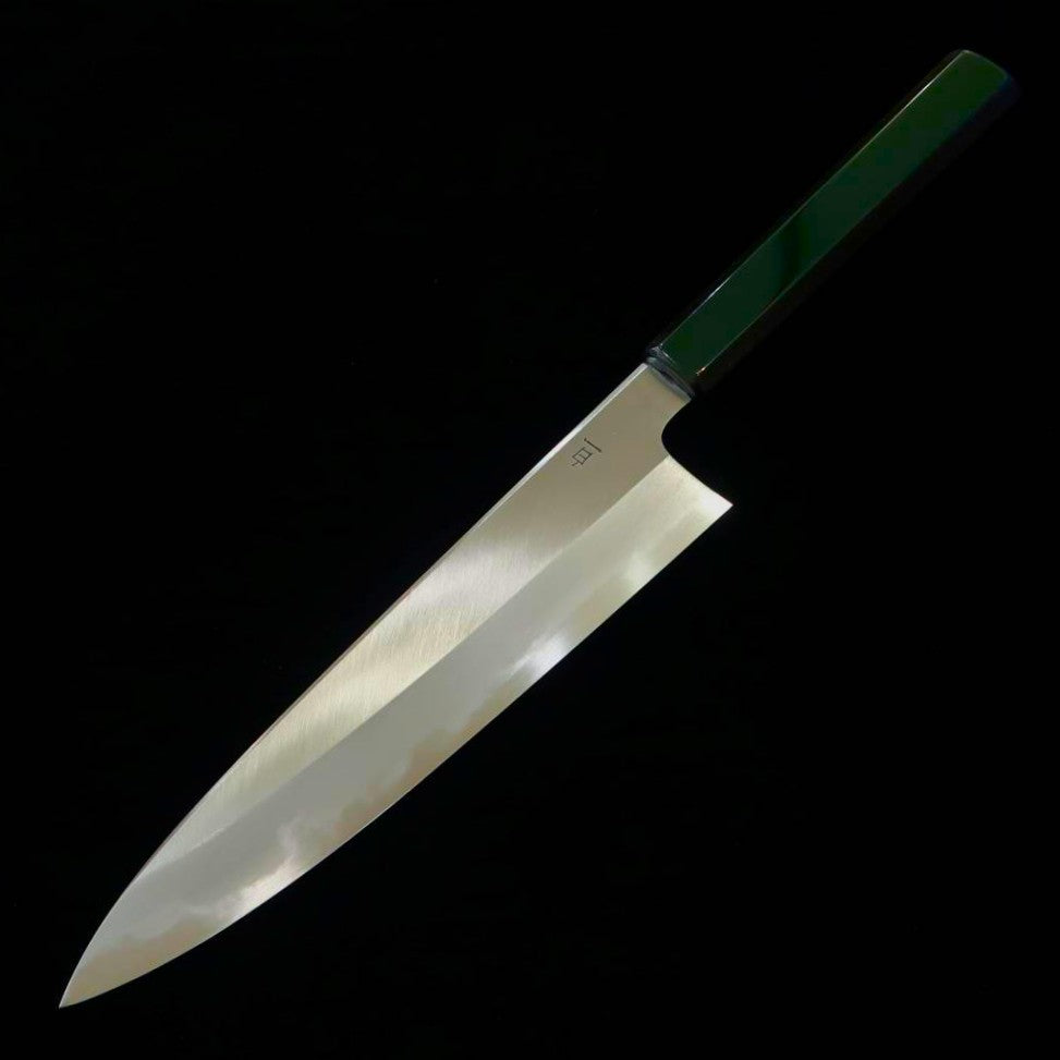 KAGEKIYO Acier blanc n°1, Gyuto laque verte (210/240 mm)