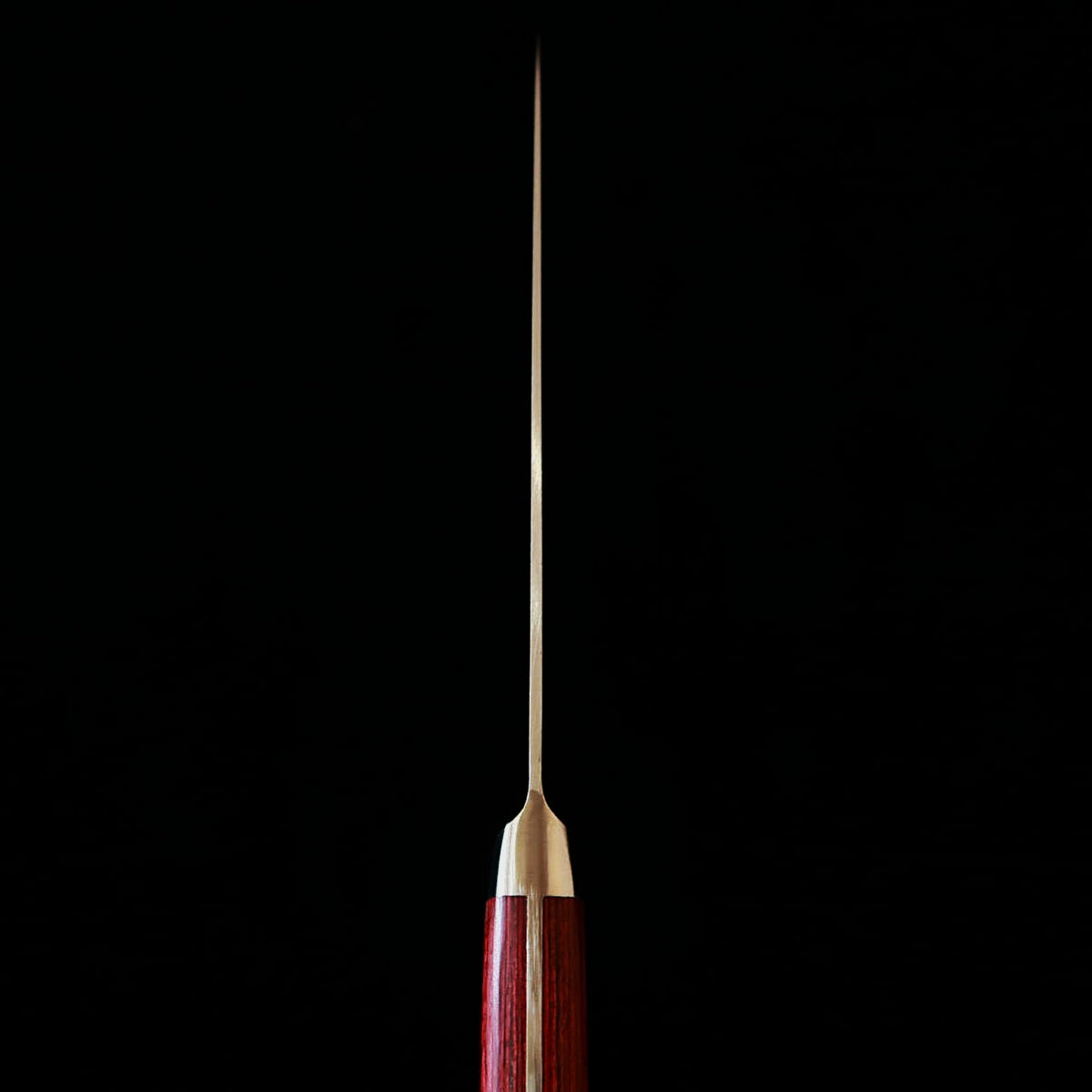 SEKI SOUMA, petty acier au molybdène, alvéolé, manche en contreplaqué rouge (150 mm)