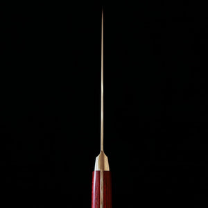 SEKI SOUMA, petty acier au molybdène, alvéolé, manche en contreplaqué rouge (150 mm)
