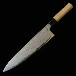 SAKAIKIKUMORI Sakai Kikumori – Kizuki Uzu Gyuto, Aogami n°1, manche octogonal en magnolia (210/240 mm)