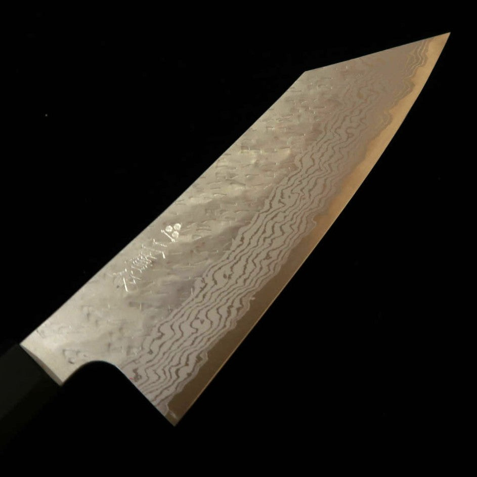 Nigara Hamono Nigara VG10 Hammered Damascus Bunka Knife - Teak Handle (180mm)