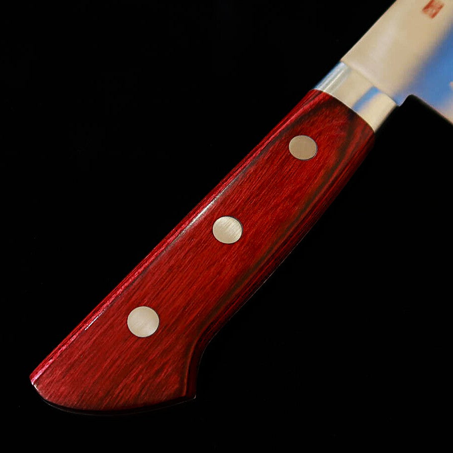 Seki Souma Molybdenum Steel Gyuto with Dimpled Red Plywood Handle (210/240mm)