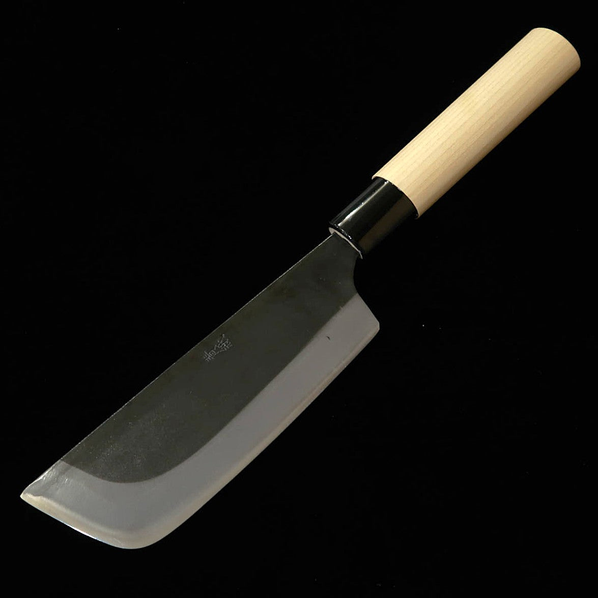 三浦MIURA 収穫包丁 青紙二号 黒打ち 朴柄（135mm）