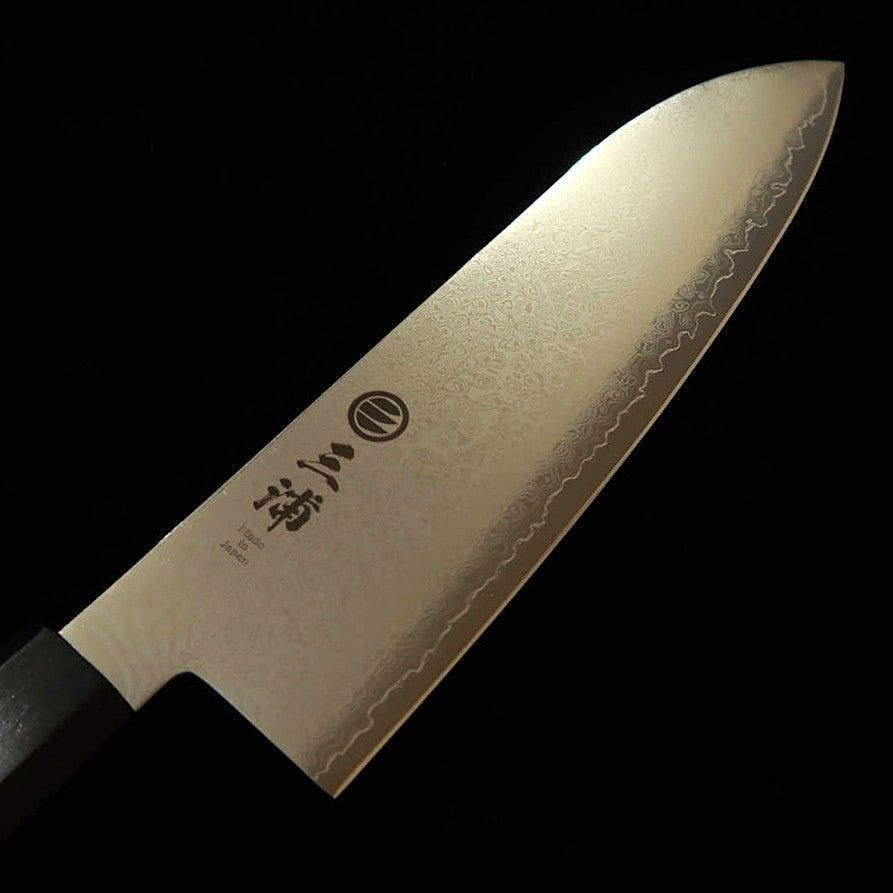 Miura Santoku VG10 Full Damascus Ebony Integrated Handle (180mm)
