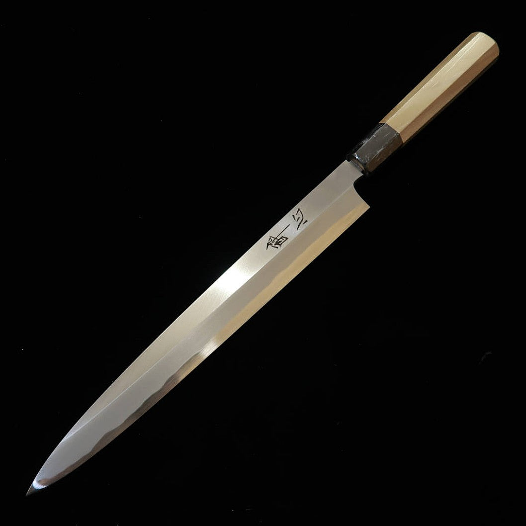 SUISIN Suisin, yanagiba acier Yasugi, manche en magnolia forme châtaigne (240–300 mm)
