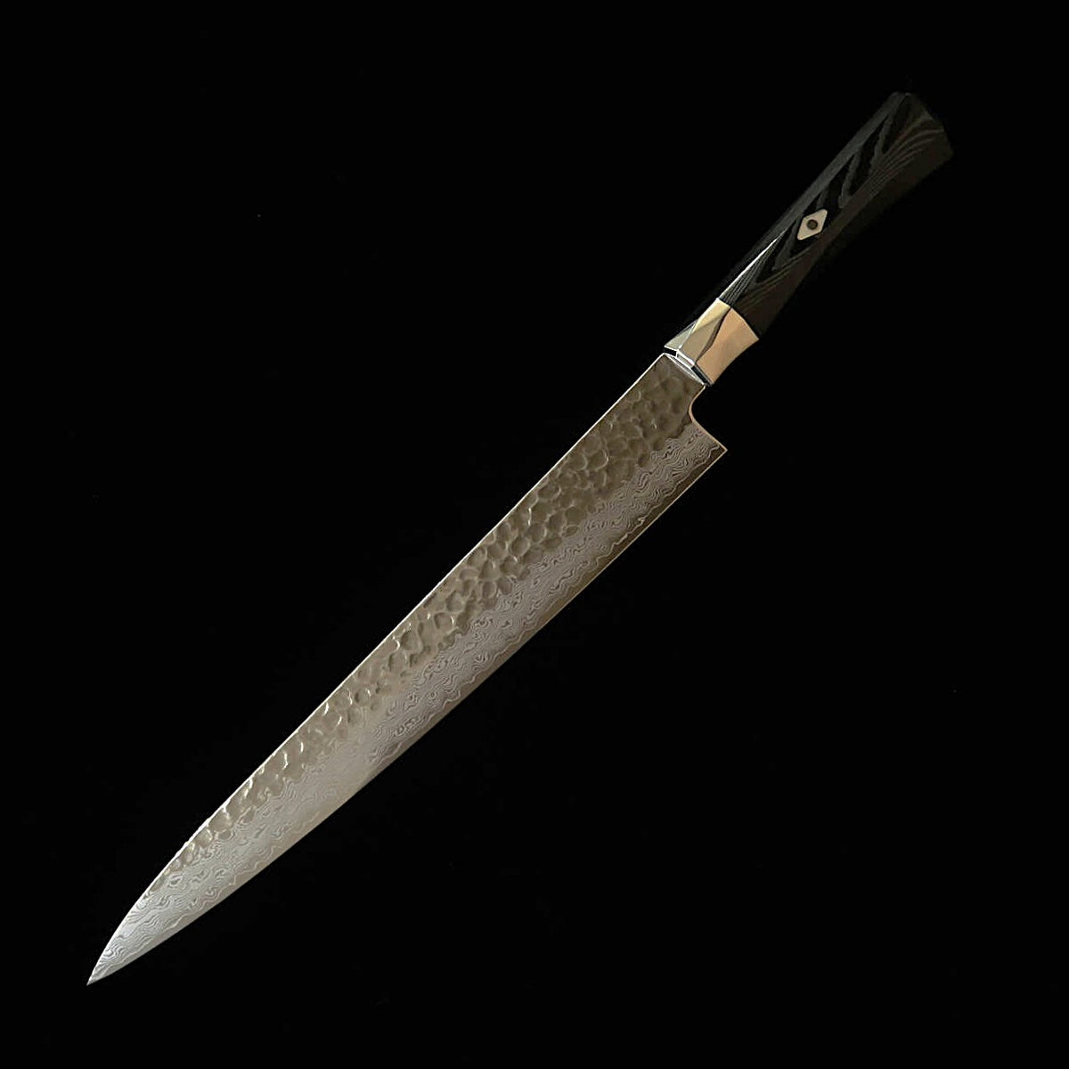 [Nouvelle référence] MCUSTA ZANMAI Supreme 3, martelé, sujihiki noir (240/270 mm)