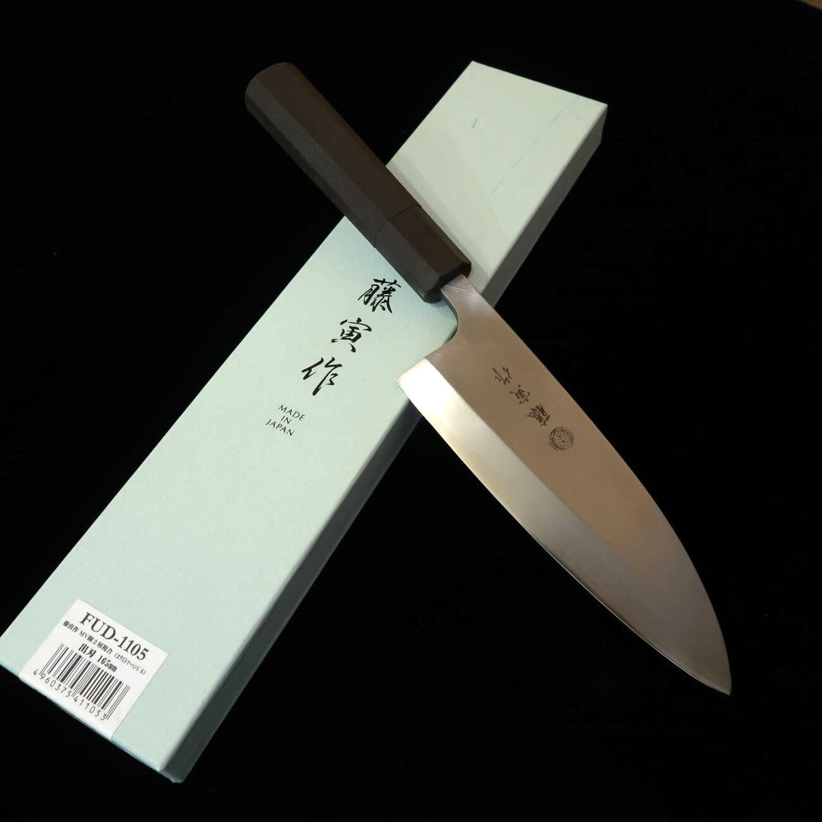 FUJITORA Deba MV Two-Layered Steel Elastomer Handle (150/165mm)