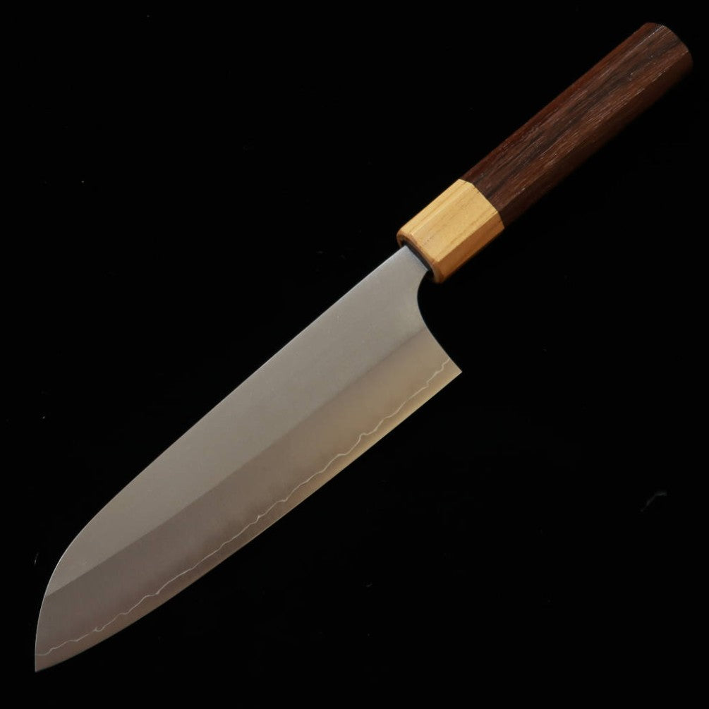 MIURA Miura, santoku VG10W, acabado nacarado, mango de palisandro y zelkova (165 mm)