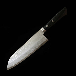 MIURA Sairyu Santoku, VG10, Polished Finish with Black Western-Style Handle (165mm)